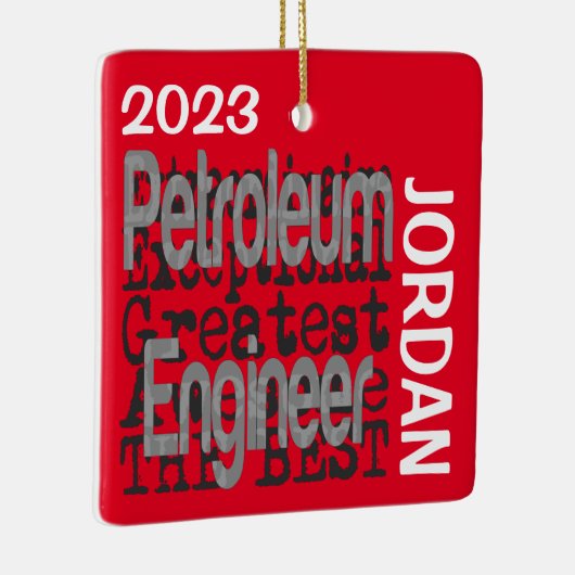 Petroleum Engineer Extraordinaire CUSTOM Keramisch Ornament (Rechts)