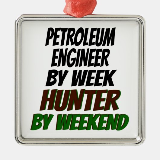 Petroleum Engineer Hunter Metalen Ornament (Voorkant)