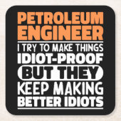 Petroleum Engineer Ik probeer het grappig te maken Kartonnen Onderzetters (Voorkant)