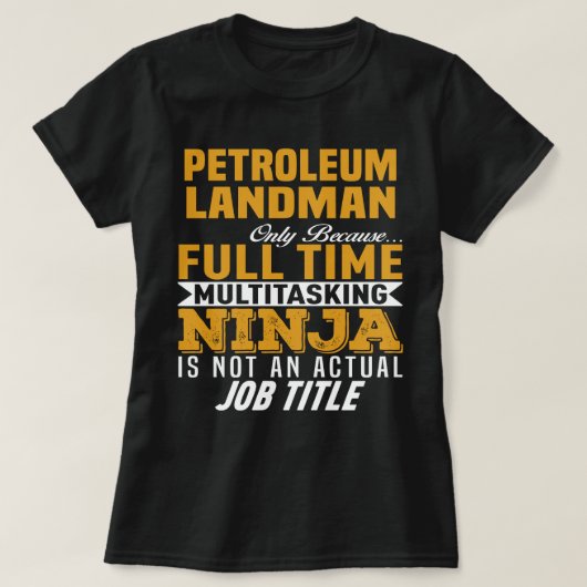 Petroleum Landman T-shirt (Design voorkant)