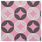  petroleumepatroon in roze zwart-wit stof (Swatch)