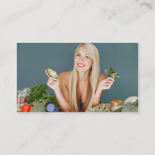 Petroleumether Blue Influencer Content Creator Fot Visitekaartje (Achterkant)