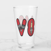 Petrolhead V8 Auto Enthusiast Glas (Achterkant)