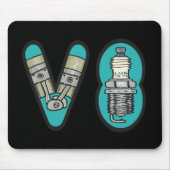 Petrolhead V8 Auto Enthusiast Muismat (Voorkant)