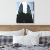 petronas torens struik canvas afdruk (Insitu (Slaapkamer))