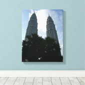 petronas torens struik canvas afdruk (Insitu (Houten vloer))
