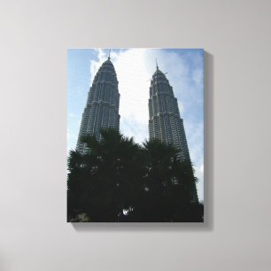 petronas torens struik canvas afdruk