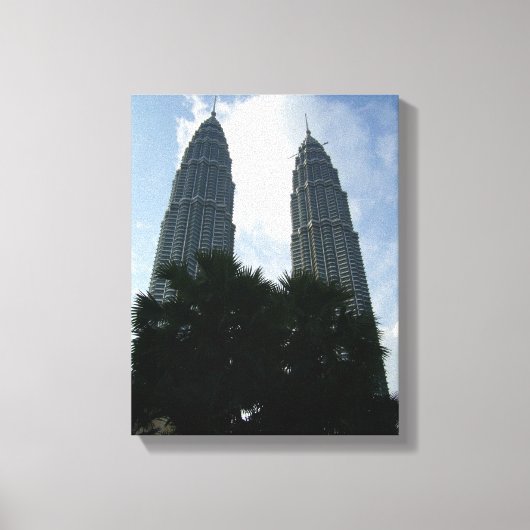petronas torens struik canvas afdruk (Voorkant)