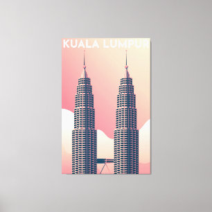 Petronas Tower in Kuala Lumpur Canvas Afdruk