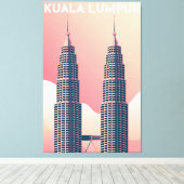 Petronas Tower in Kuala Lumpur Canvas Afdruk (Insitu (Houten vloer))
