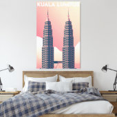 Petronas Tower in Kuala Lumpur Canvas Afdruk (Insitu (Slaapkamer))
