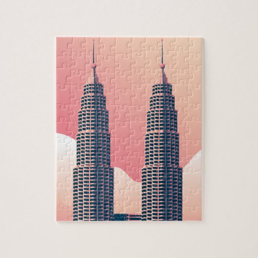 Petronas Tower in Kuala Lumpur Legpuzzel (Verticaal)