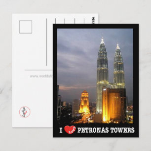 Petronas Tower - Kuala Lumpur - Maleisië - Ik hou  Briefkaart