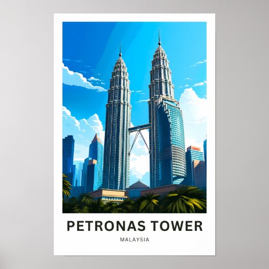 Petronas Tower Maleisië Reisprint Poster (Voorkant)
