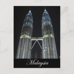 Petronas Towers bij nacht Briefkaart