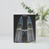 Petronas Towers bij nacht Briefkaart (Staand voorkant)