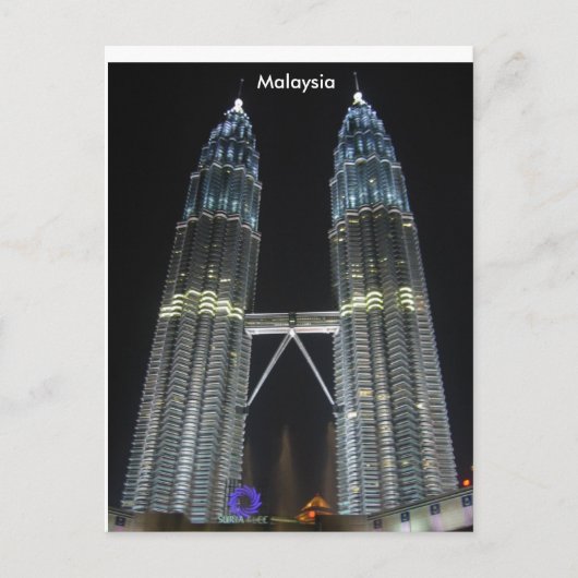 Petronas Towers bij nacht Briefkaart (Voorkant)
