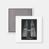Petronas Towers bij nacht Magneet (Voorkant / Achterkant)