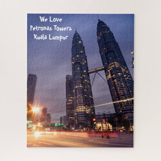 Petronas Towers Kuala Lumpur. Jigzaag Puzzle Legpuzzel (Verticaal)