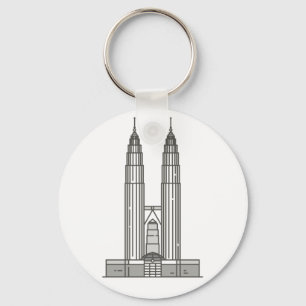 Petronas Towers World-landmerk Sleutelhanger