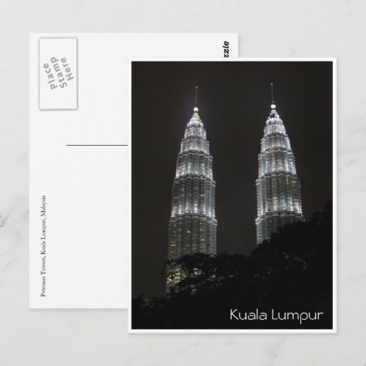 petronas tweedaagse torens briefkaart (Voorkant / Achterkant)