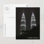 Petronas Twin Night Towers Briefkaart (Voorkant / Achterkant)