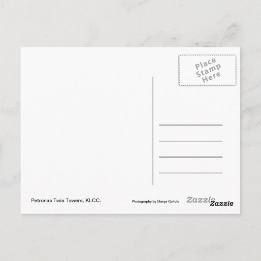 Petronas Twin Tower, KLCC Briefkaart (Achterkant)