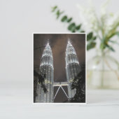 petronas twin towers gloed briefkaart (Staand voorkant)
