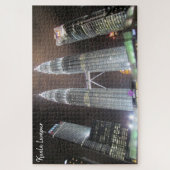 petronas twin towers night legpuzzel (Verticaal)