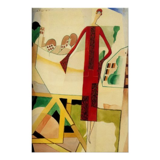 Petrouchka van Rene Magaritte T-Shirt Perfect Poster (Voorkant)