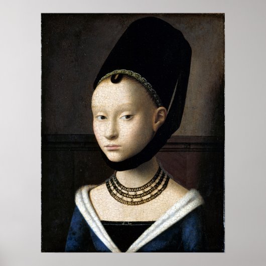 Petrus Christus Portret van een jonge vrouw Poster (Voorkant)