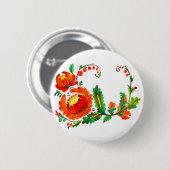 Petrykivka Oekraïense kunst Ronde Button 5,7 Cm (Voorkant /achterkant)