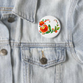 Petrykivka Oekraïense kunst Ronde Button 5,7 Cm (In situ)