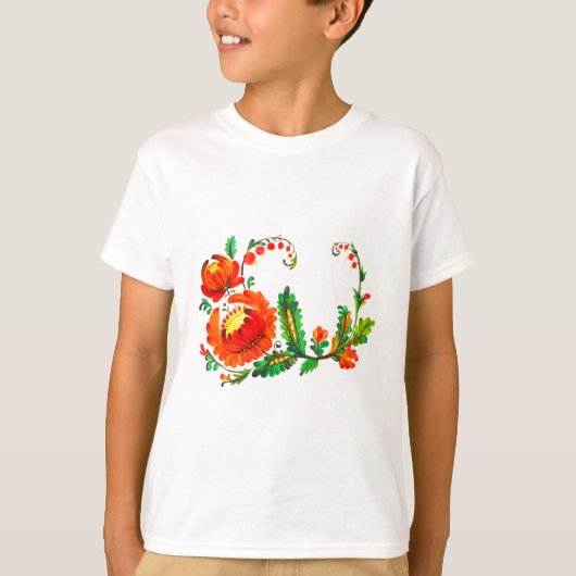 Petrykivka Oekraïense kunst T-shirt (Voorkant)