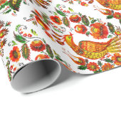 Petrykivka oekraïnse vuurvogel cadeaupapier (Rol Hoek)