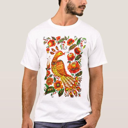 Petrykivka oekraïnse vuurvogel t-shirt (Voorkant)