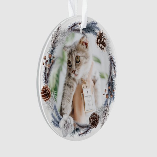 Pets 1e Kerstwinter Wreater Kerstmis Ornament (voorkant)