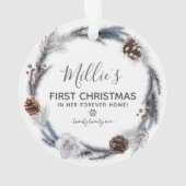 Pets 1e Kerstwinter Wreater Kerstmis Ornament (achterkant)