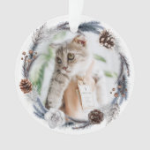 Pets 1e Kerstwinter Wreater Kerstmis Ornament (voorkant)