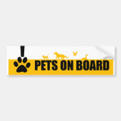 PETS AAN BOORD BUMPERSTICKER (Voorkant)