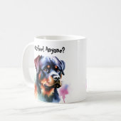 Pets Blacks Rottweiler Personalize Koffiemok (Voorkant links)