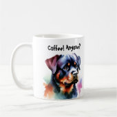 Pets Blacks Rottweiler Personalize Koffiemok (Links)