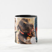 Pet's Cool Modern Eenvoudig Papier 3 Foto Sjabloon Mok (Midden)