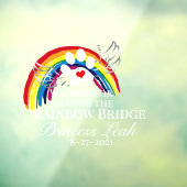 Pets Crossing Rainbow Bridge Raamsticker (Vel 3)