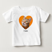 Pet's Cute Modern Typography Name and heart Photo (Voorkant)