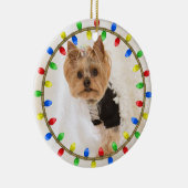 Pet's Dog's Circle Ornament Keramisch Ornament (Rechts)