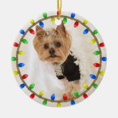 Pet's Dog's Circle Ornament Keramisch Ornament (Voorkant)