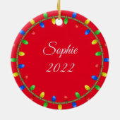 Pet's Dog's Circle Ornament Keramisch Ornament (Achterkant)