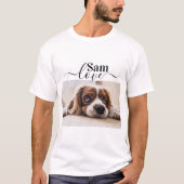 Pet's eenvoudige moderne naam en foto T-shirt (Voorkant)