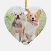 Pet's eerste kerstcadeautjes Blauwe Volledige foto Keramisch Ornament (Voorkant)